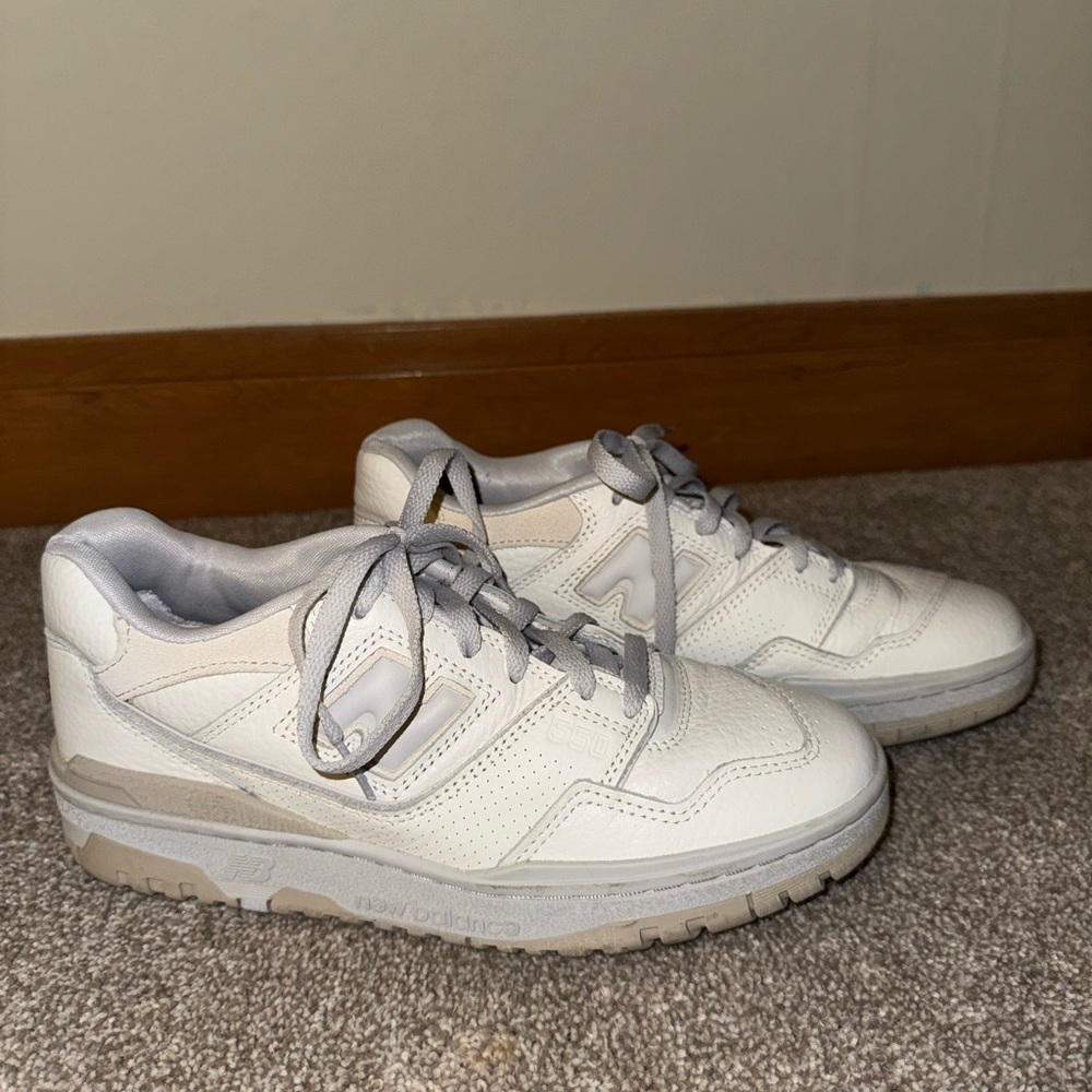 New Balance Cream and Gray Men's Sneakers